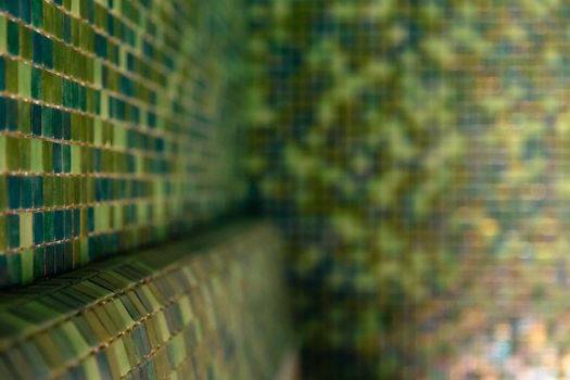Sauna interior design from modern mosaic tile