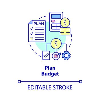 Plan budget concept icon
