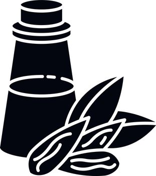 Almond oil black glyph icon