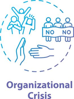 Organizational crisis concept icon