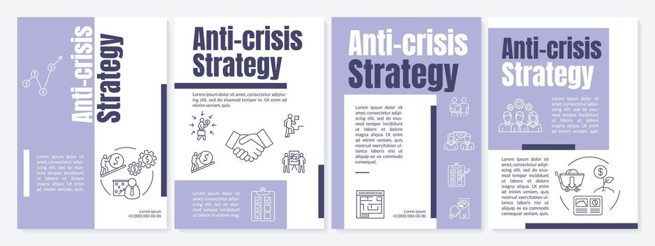 Anti crisis strategy brochure template