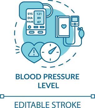 Blood pressure level concept icon