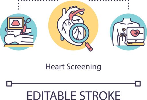 Heart screening concept icon