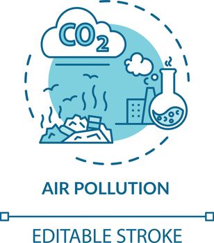 Air pollution concept icon