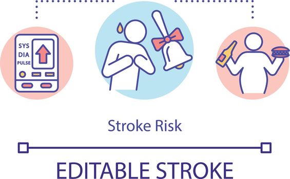Stroke risk factors concept icon