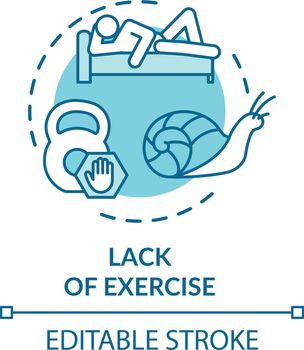 Lack of exercise concept icon