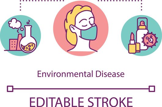 Environmental disease concept icon