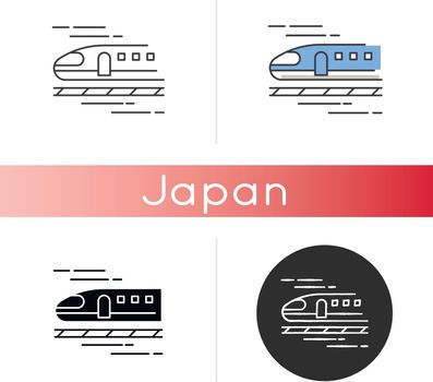 Train icon. High speed shinkansen