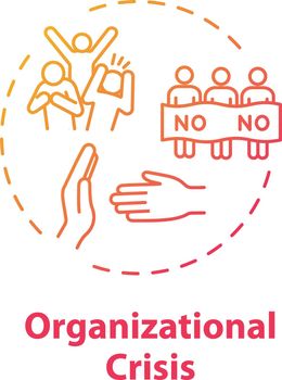 Organizational crisis concept icon