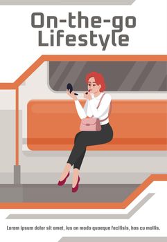 On the go lifestyle poster template