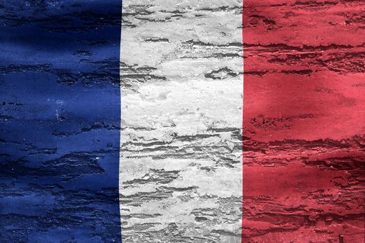 France flag - realistic waving fabric flag