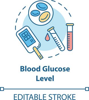 Blood glucose level concept icon