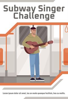 Subway singer challenge poster template