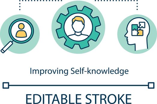Improving self knowledge concept icon