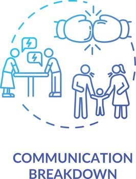 Communication breakdown concept icon