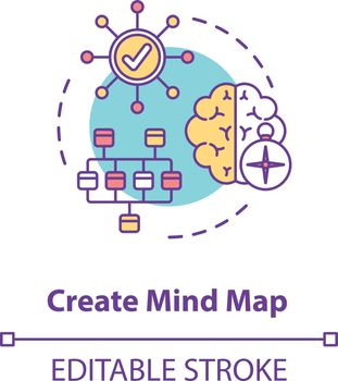 Create mind map concept icon