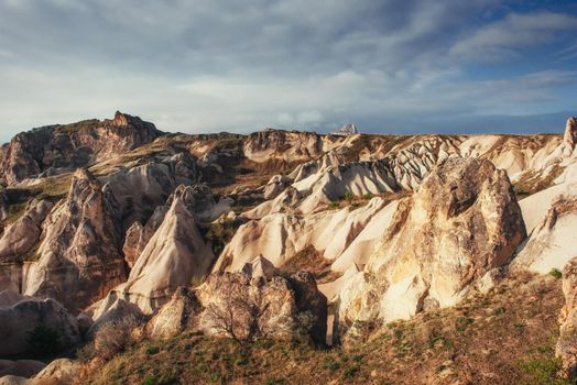 Beauty geological formations in Cappadocia, Turkey.