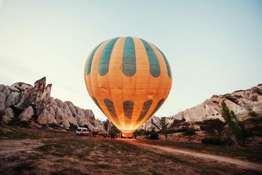 Cappadocia, Turkey. The first crew of flame