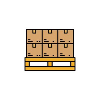 pallet line illustration icon. Signs and symbols can be used for web, logo, mobile app, UI, UX