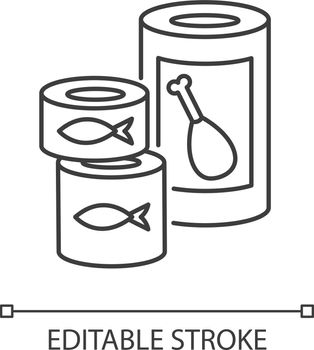 Canned goods and soups pixel perfect linear icon
