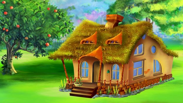 Fairy tale cartoon forest house 8