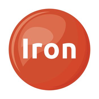 Iron mineral semi flat color vector object