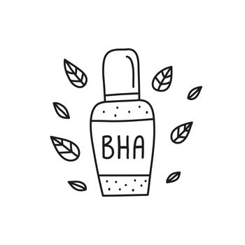 Doodle bha in cosmetic bottle.