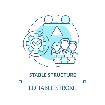 Stable structure turquoise concept icon