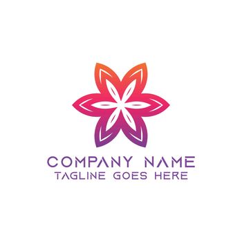 Flower vision logo design template