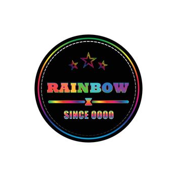 Modern and colorful badge logo vintage artwork design