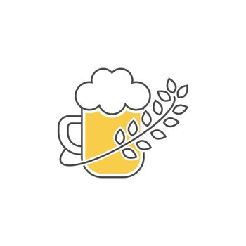 Beer icon logo design illustration template vector