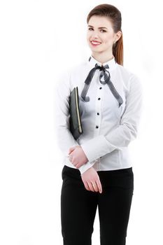 Young businesswoman with a notebook