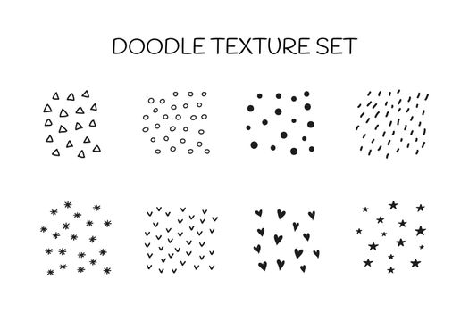 Set of doodle textures.