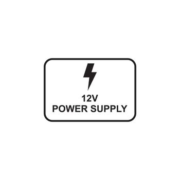 12 volt power supply icon vector illustration design template