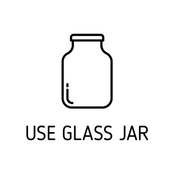 use glass jar outline vector icon isolated on white background. use glass jar flat icon for web, mobile and user interface design. refuse reduce reuse recycle rot and zero waste eco friendly concept