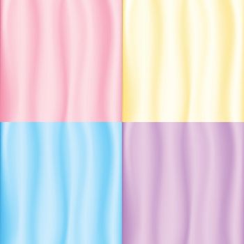 Set of silky curtain backgrounds.