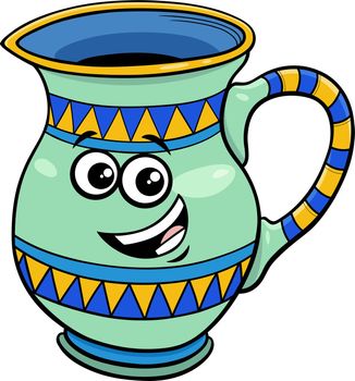 funny ceramic jug clip art cartoon illustration