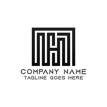 Letter H logo design template