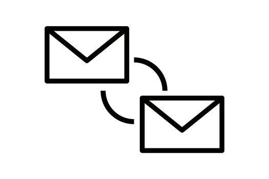 Mail exchange icon. Simple vector.