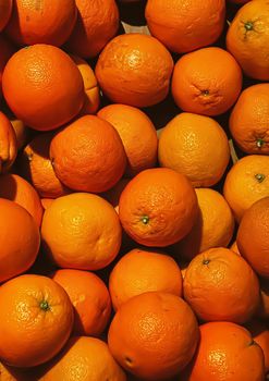 Oranges as healthy organic food background, fresh fruits at farmers market, diet and agriculture