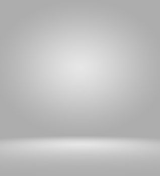 Empty white and grey studio backdrop background