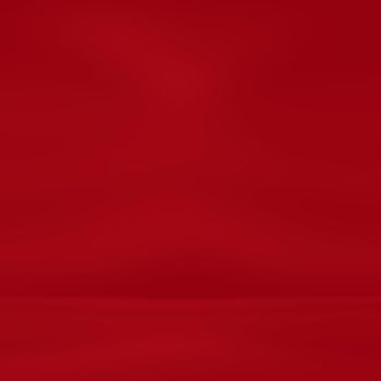 Abstract red light studio background with gradient.