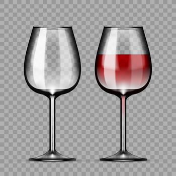 Big Reds Wine Empty Glass And With Wine