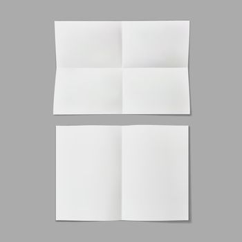 Folded Paper Sheet Note With Transparent Shadow