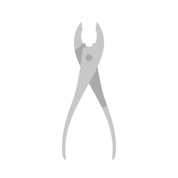 Pliers icon. Hand tool icon. Vector illustration. Flat pliers icon