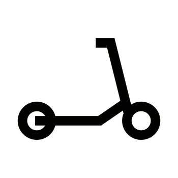 Black silhouette icon of a scooter. Vector.