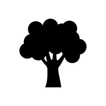Tree icon vector. Tree silhouette Icon. Hardwood business concept.