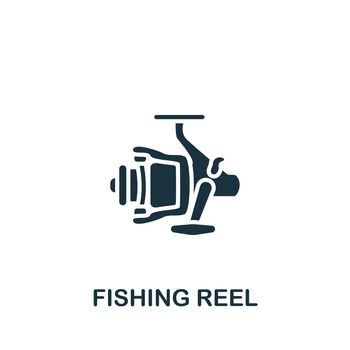 Fishing Reel icon. Monochrome simple Fishing icon for templates, web design and infographics