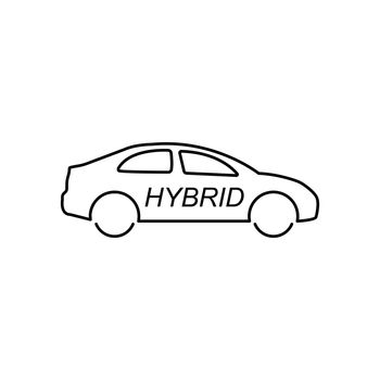 Hybrid car icon isolated on white background. Vector. EPS 10