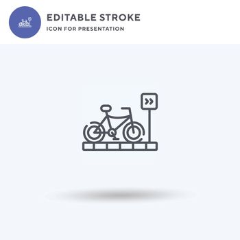 Bicycle icon vector, filled flat sign, solid pictogram isolated on white, logo illustration. Bicycle icon for presentation.